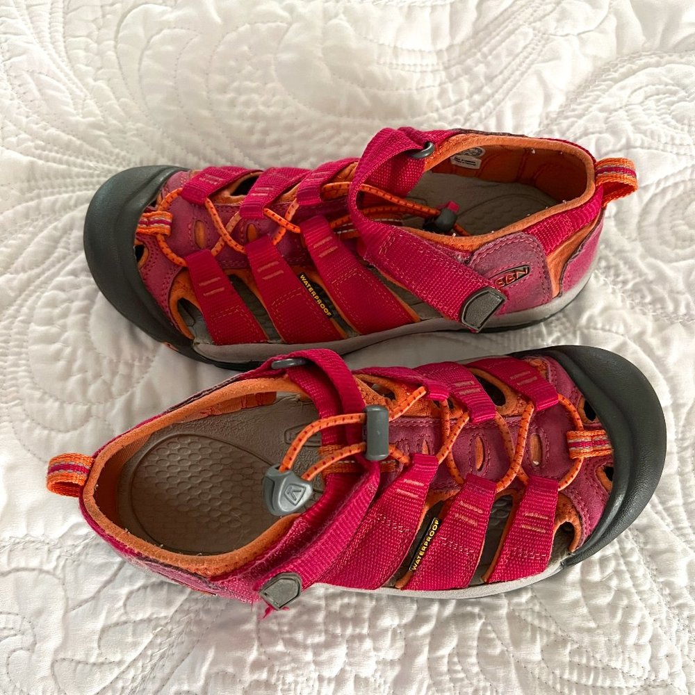 Pink and Orange Keen Waterproof Newport Shoes - Sz. 3